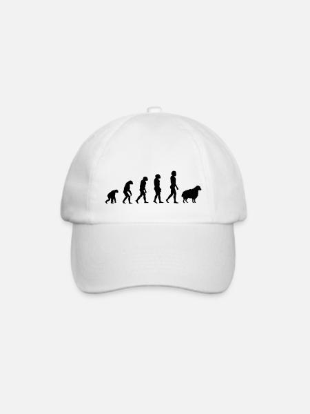 Darwin-Schafe - Baseballkappe - Weiß/Weiß