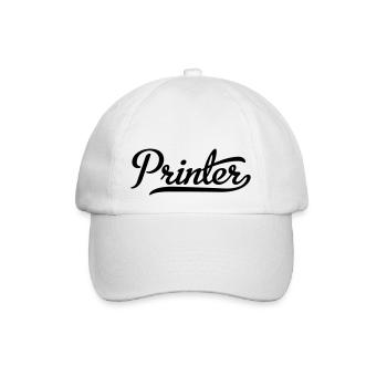 Printer - Baseballkappe - Weiß/Weiß - Vorne