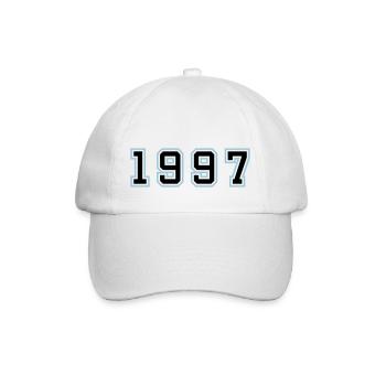1997 Jahr Geburtstag - Baseballkappe - Weiß/Weiß - Vorne