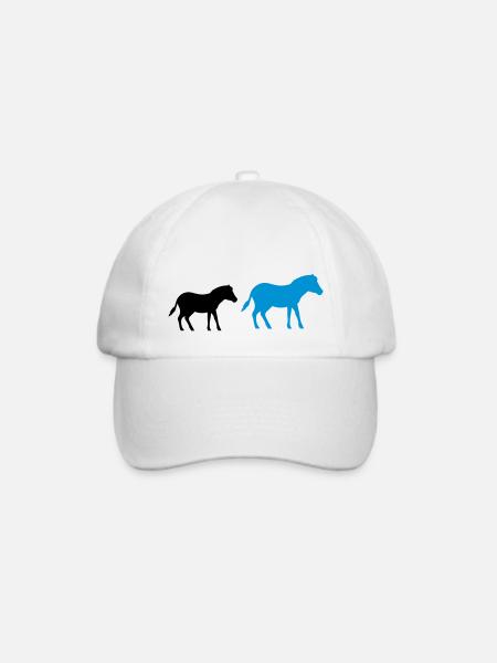 pferd pony 2 - Baseballkappe - Weiß/Weiß