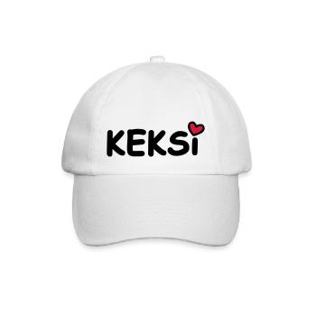 Keksi Kosename Herz - Baseballkappe - Weiß/Weiß - Vorne