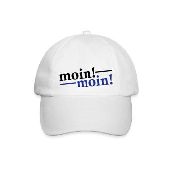 Moin Moin Gruß - Baseballkappe - Weiß/Weiß - Vorne