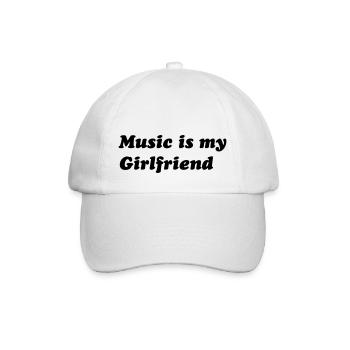 music - Baseballkappe - Weiß/Weiß - Vorne