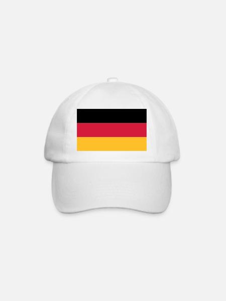 Fahne Flagge Deutschland - Baseballkappe - Weiß/Weiß