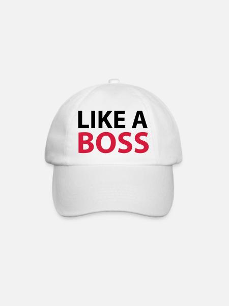 Like A BOSS - Baseballkappe - Weiß/Weiß