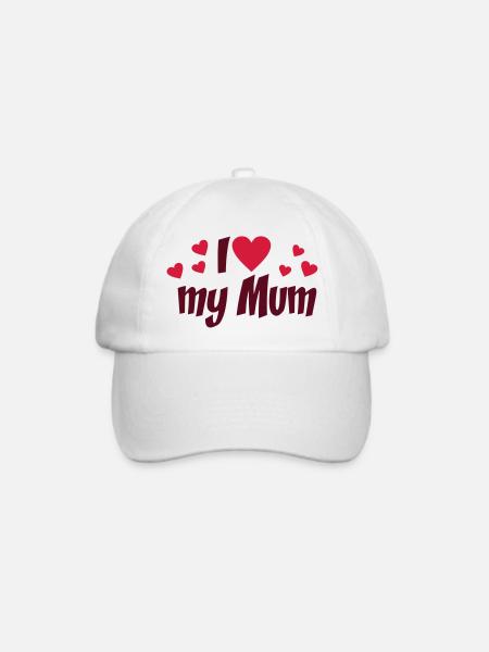 Mama - Baseballkappe - Weiß/Weiß