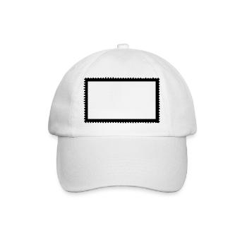 Briefmarke - Baseballkappe - Weiß/Weiß - Vorne