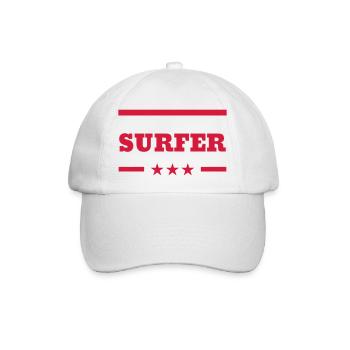 Surfen / Surfer / Surf / Surfing / Strand - Baseballkappe - Weiß/Weiß - Vorne