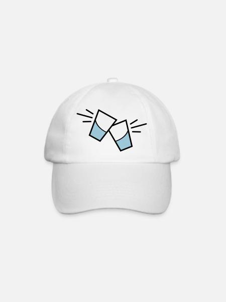 vodka glas - Baseballkappe - Weiß/Weiß