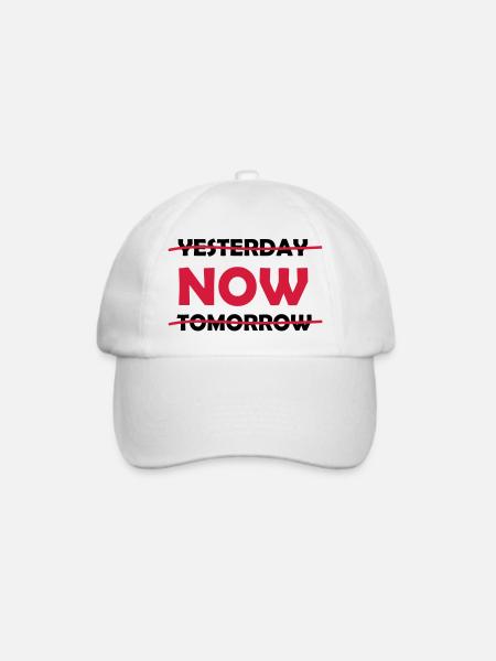 yesterday_now_tomorrow_1 - Baseballkappe - Weiß/Weiß