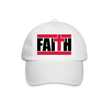 Religion Logo Text - Baseballkappe - Weiß/Weiß - Vorne