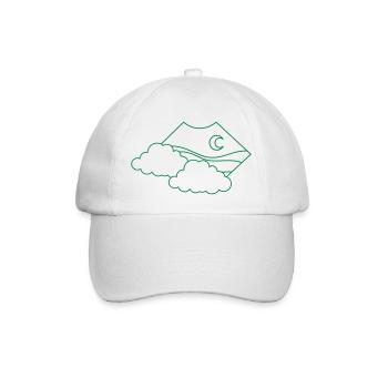 BOHO-Wolke über dem Mond - Baseballkappe - Weiß/Weiß - Vorne
