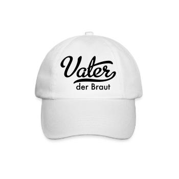 Vater der Braut - Baseballkappe - Weiß/Weiß - Vorne