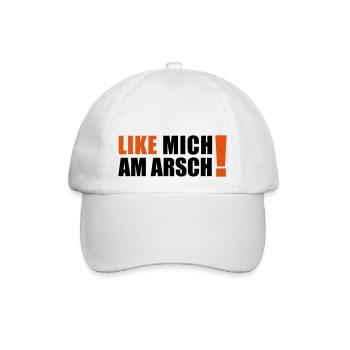 like mich am Arsch - Baseballkappe - Weiß/Weiß - Vorne