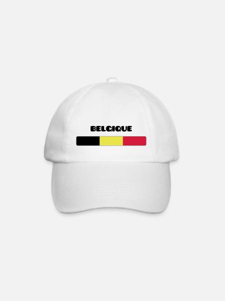 Belgien - Baseballkappe - Weiß/Weiß