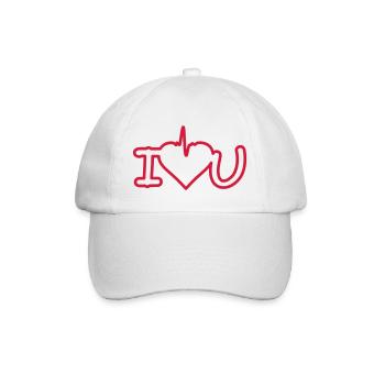 i love you - Baseballkappe - Weiß/Weiß - Vorne