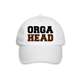 orga-head - Baseballkappe - Weiß/Weiß - Vorne