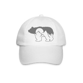 braunbaer berge eisbaer gebirge grizzlybaer schwar - Baseballkappe - Weiß/Weiß - Vorne