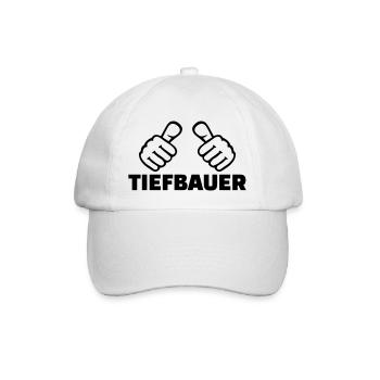 Tiefbauer - Baseballkappe - Weiß/Weiß - Vorne