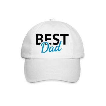Best Dad - Baseballkappe - Weiß/Weiß - Vorne