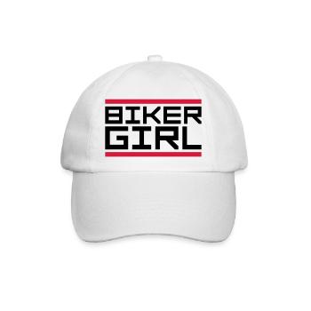 Balken Logo Biker - Baseballkappe - Weiß/Weiß - Vorne