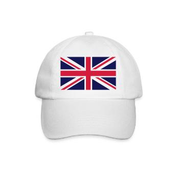 Großbritannien Flagge - Union Jack - Baseballkappe - Weiß/Weiß - Vorne
