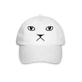 grumpy cat - Baseballkappe - Weiß/Weiß - Vorne