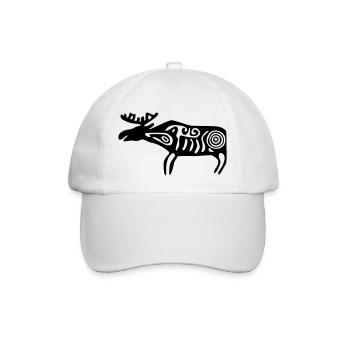Elch Sámi Samen - Baseballkappe - Weiß/Weiß - Vorne