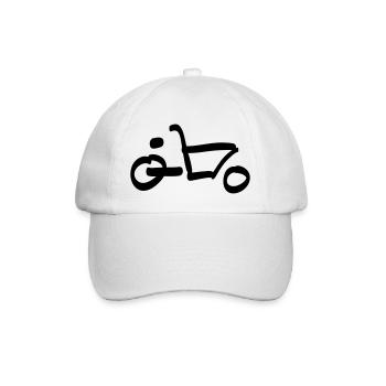 Cargobike Scribble - Baseballkappe - Weiß/Weiß - Vorne