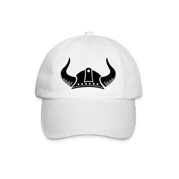 wikinger helm - Baseballkappe - Weiß/Weiß - Vorne