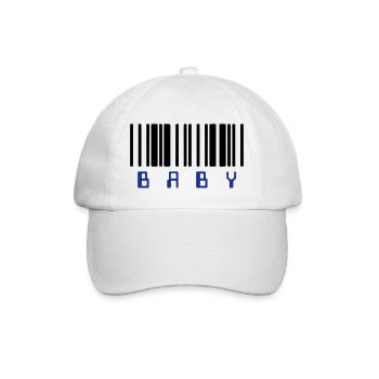 Baby Strichcode - Baseballkappe - Weiß/Weiß - Vorne