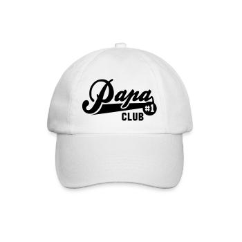 Papa No1 CLUB - Baseballkappe - Weiß/Weiß - Vorne