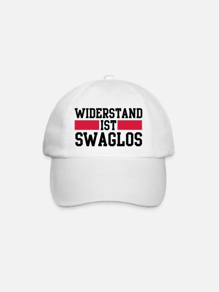 widerstand ist swaglos - Baseballkappe - Weiß/Weiß