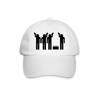 drinking team - Baseballkappe - Weiß/Weiß - Vorne