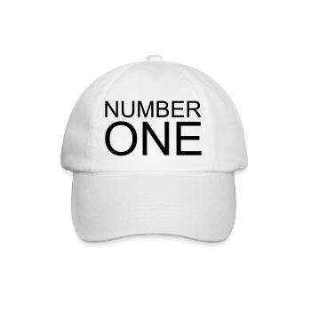 Number One - Baseballkappe - Weiß/Weiß - Vorne
