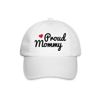 Proud Mommy - Baseballkappe - Weiß/Weiß - Vorne