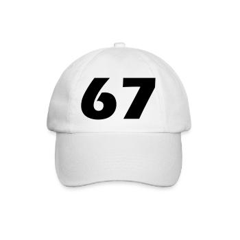67 - Baseballkappe - Weiß/Weiß - Vorne