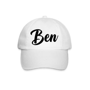 Ben - Baseballkappe - Weiß/Weiß - Vorne