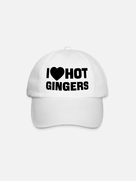Ich liebe Ingwer - Baseballkappe - Weiß/Weiß