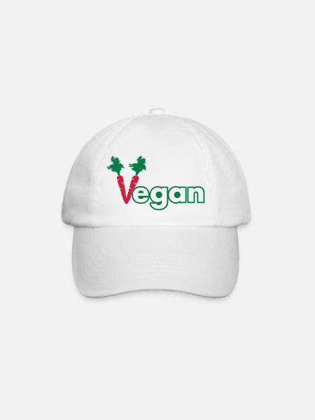 vegan - Baseballkappe - Weiß/Weiß