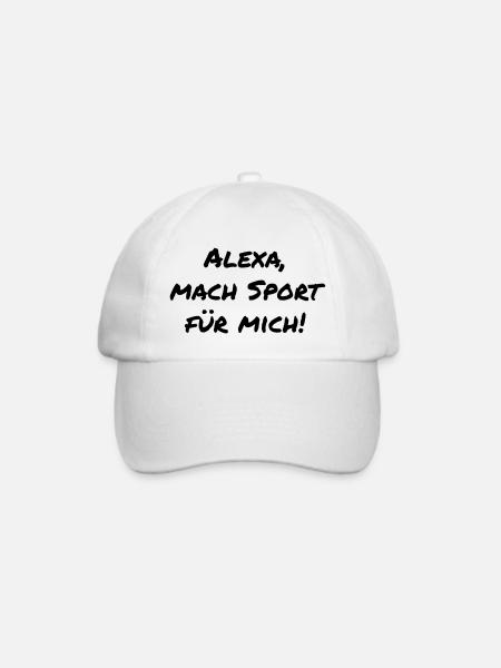Alexa mach Sport für mich Geschenkidee - Baseballkappe - Weiß/Weiß