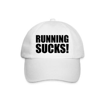 Running Sucks - Baseballkappe - Weiß/Weiß - Vorne