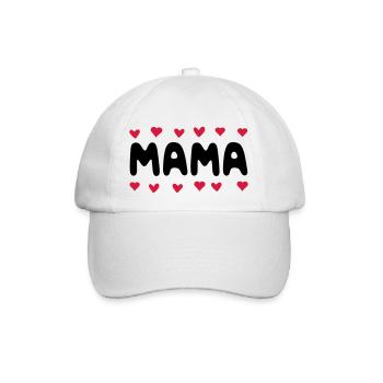 Mama - Baseballkappe - Weiß/Weiß - Vorne