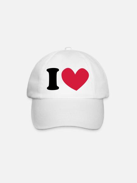 liebe - Baseballkappe - Weiß/Weiß