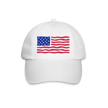 Stars And Stripes / Flagge / Flag - Baseballkappe - Weiß/Weiß - Vorne
