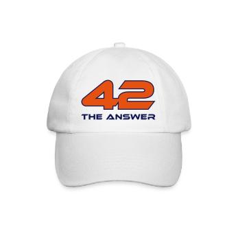 42, the Answer Antwort Galaxis Science Fiction UFO - Baseballkappe - Weiß/Weiß - Vorne