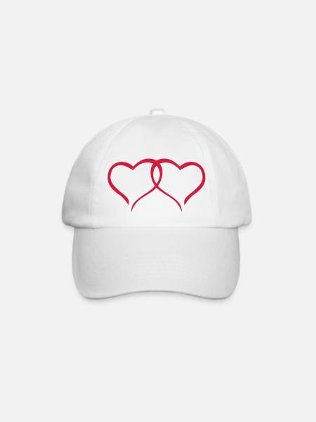 Liebe Paar - Baseballkappe - Weiß/Weiß