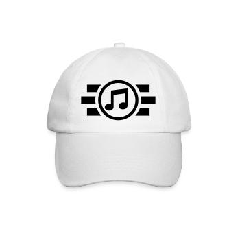music_f1 - Baseballkappe - Weiß/Weiß - Vorne