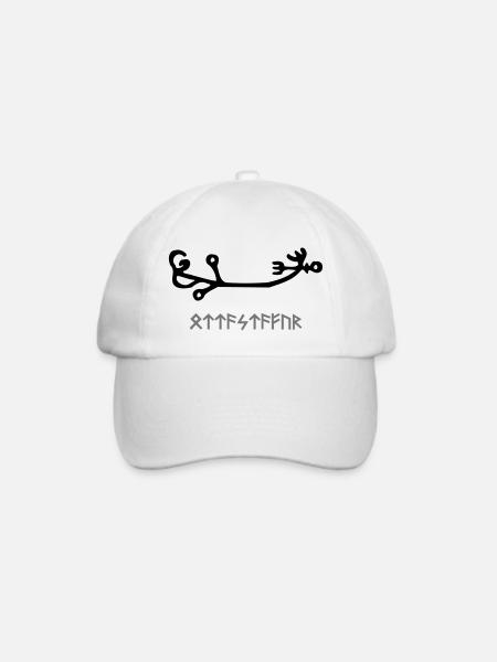 Wikinger Rune - Baseballkappe - Weiß/Weiß