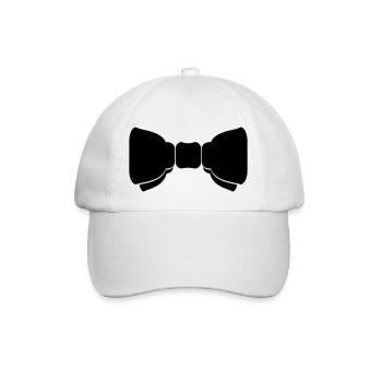 Fliege / bow tie (C, 1c) - Baseballkappe - Weiß/Weiß - Vorne